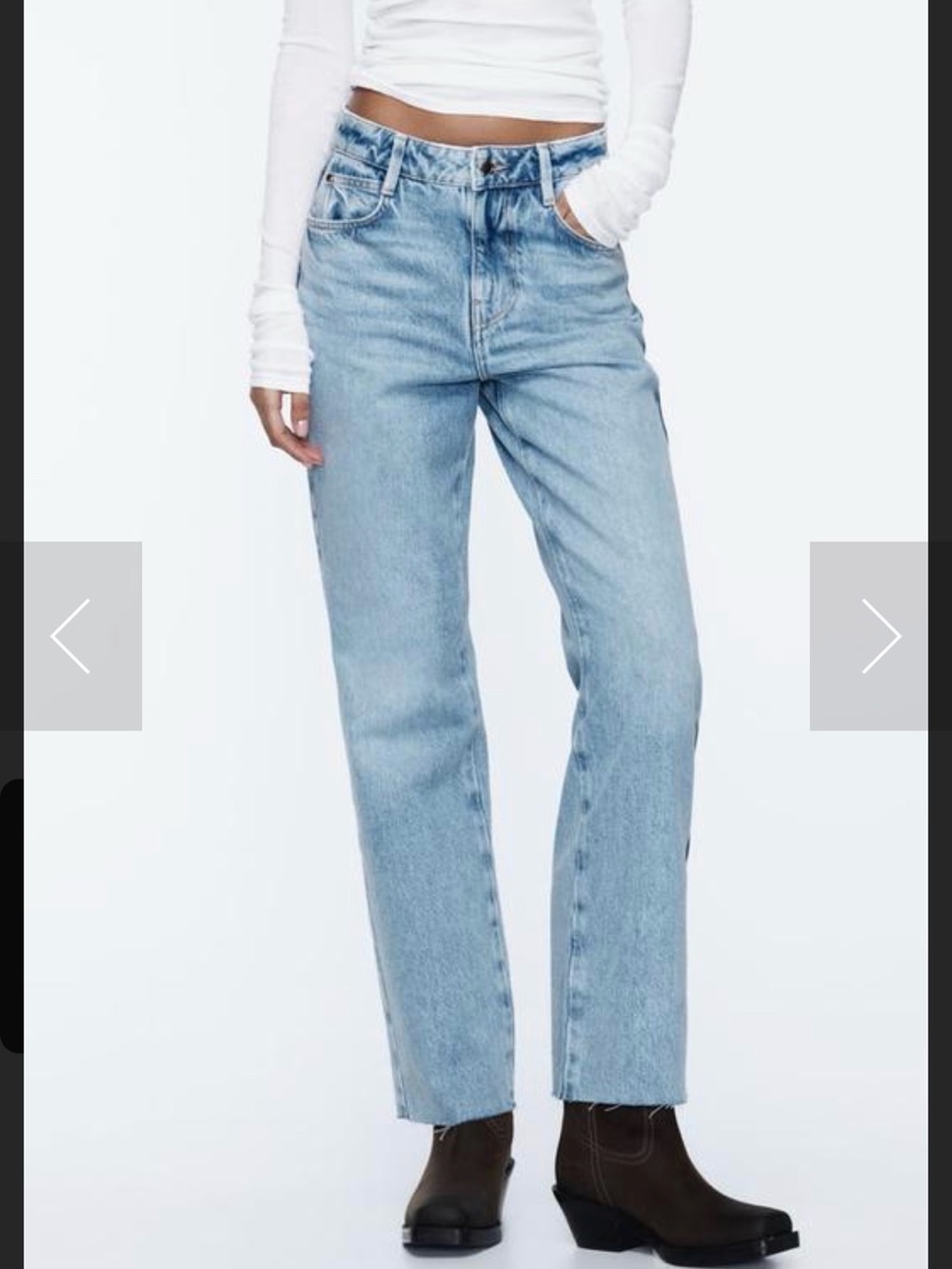 Zara High Rise Straight Leg Jeans 6164/176/406 - size US 4